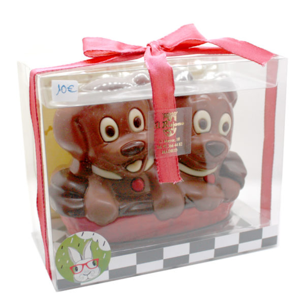 semana santa pascua caja pareja perritos de chocolate pasteleria el riojano Pack Perritos de Chocolate